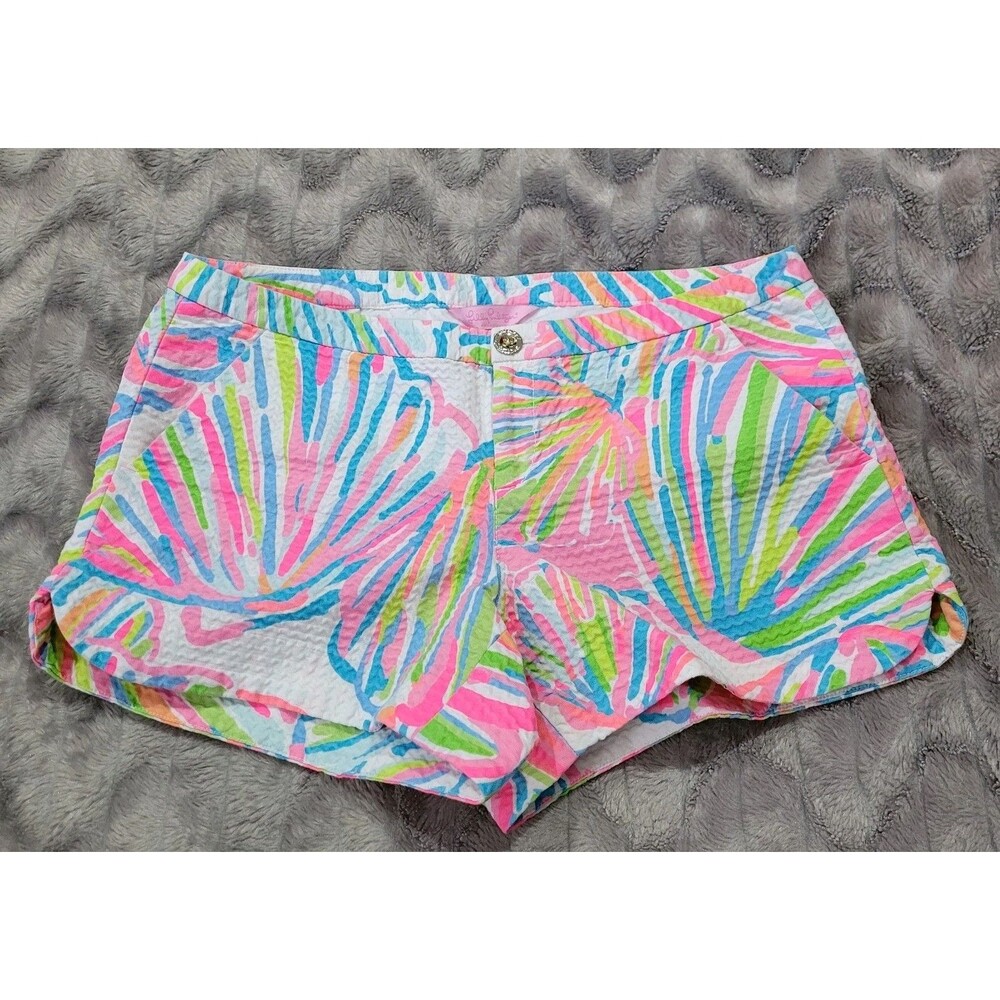 Lilly Pulitzer Womens Size 2 Pink Neon Sea Shell Walking Shorts